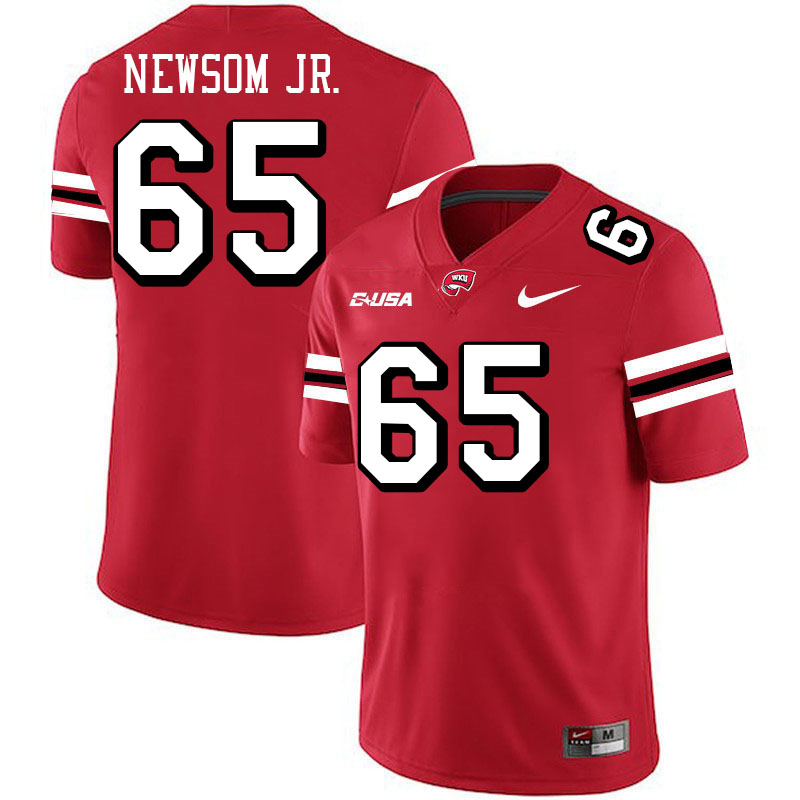Western Kentucky Hilltoppers #65 Rodney Newsom Jr. College Football Jerseys Stitched-Red